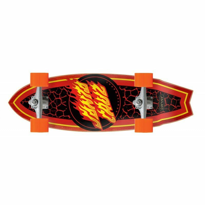 SANTA-CRUZ X CARVER Flame Dot Shark Surfskate