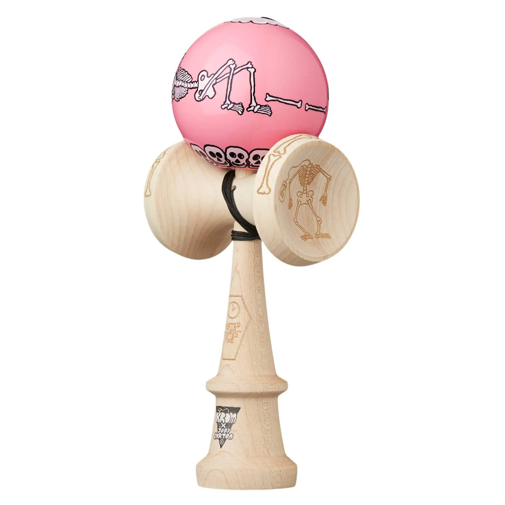 KROM x Jody Barton Kendama Skeletons Pink